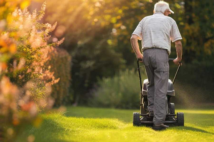 battery self propelled lawn mower