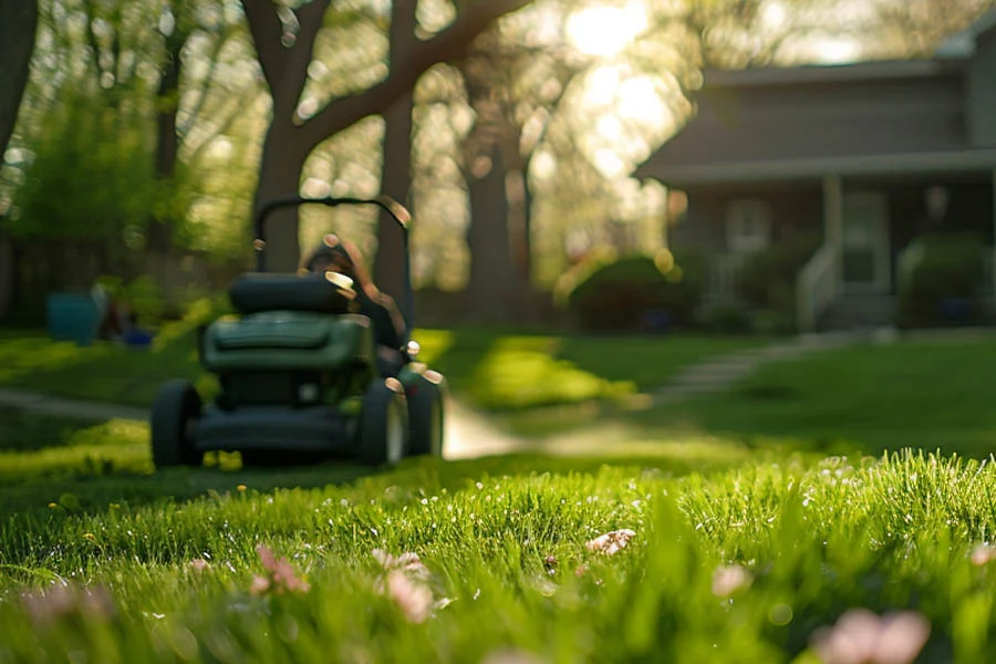 battery powered small lawn mower